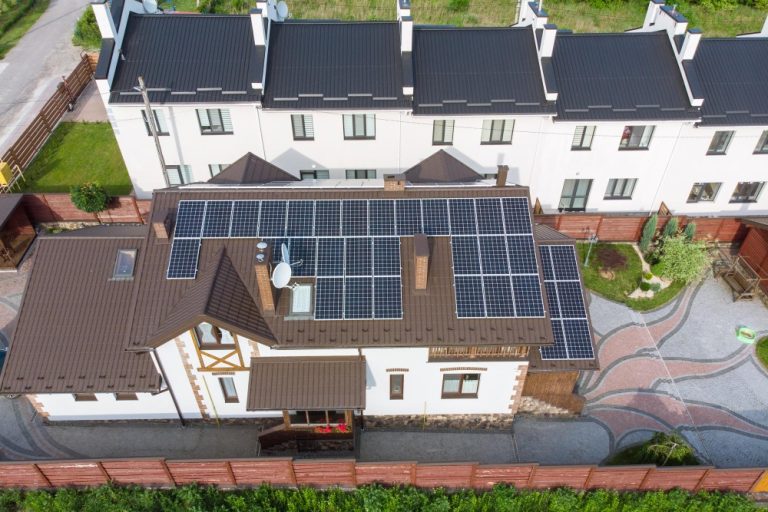aerial-view-house-with-solar-roof-clean-energy